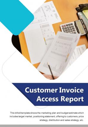 Bi fold customer invoice access report document pdf ppt template one pager