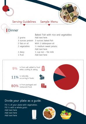 Bi fold diet handout document report pdf ppt template