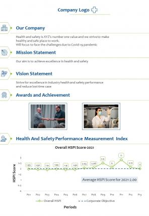 Bi fold example annual health and safety document report pdf ppt template