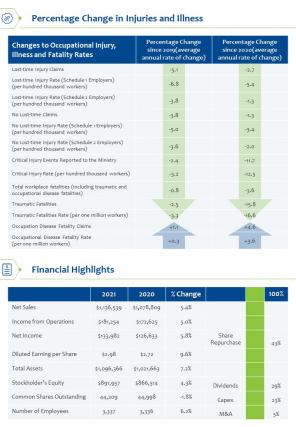 Bi fold example annual health and safety document report pdf ppt template