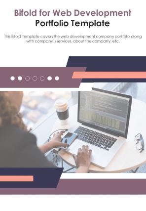 Bi fold for web development portfolio document report pdf ppt template