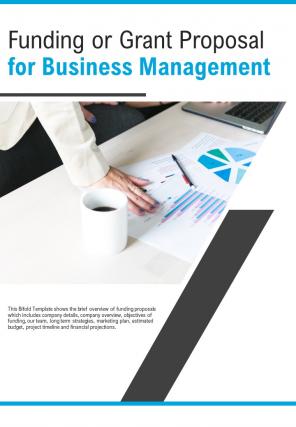 Bi fold funding or grant proposal for business management document report pdf ppt template