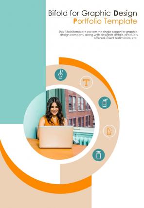 Bi fold graphic design portfolio document report pdf ppt template