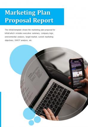 Bi fold marketing plan proposal report document pdf ppt template one pager