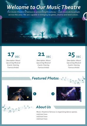 Bi fold music theatre website document report pdf ppt template