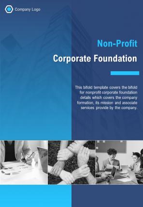 Bi fold non profit corporate foundation document report pdf ppt template