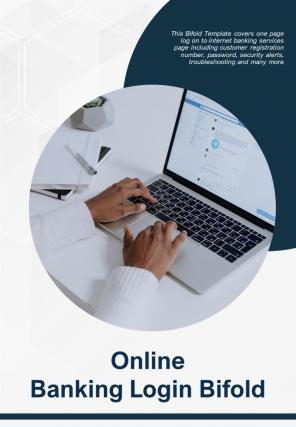 Bi fold online banking login document report pdf ppt template