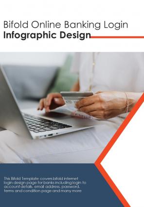 Bi fold online banking login infographic design document report pdf ppt template