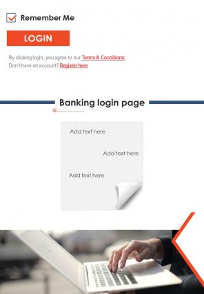 Bi fold online banking login infographic design document report pdf ppt template