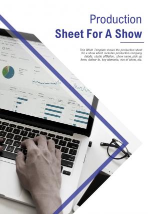 Bi fold production sheet for a show document report pdf ppt template