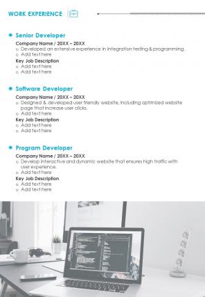 Bi fold software program developer document report pdf ppt template