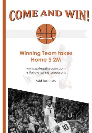 Bi fold sports tournament ads in magazine document report pdf ppt template