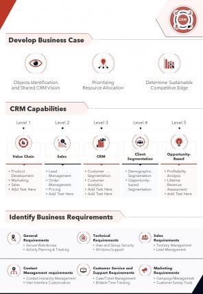 Bi fold strategy for crm transformation implementation document report pdf ppt template