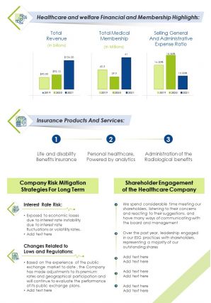 Bi fold summary annual sample health and welfare plan document report pdf ppt template