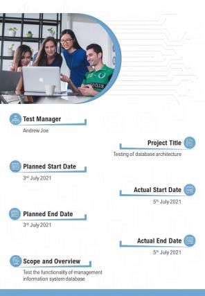 Bi fold test strategy for agile project document report pdf ppt template