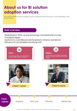 BI Solution Adaption Proposal Report Sample Example Document Engaging