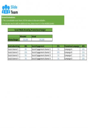 Branding Budget Excel Spreadsheet Worksheet Xlcsv XL Bundle V Professionally Informative