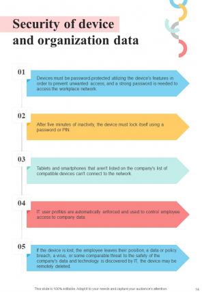 Bring Your Own Device Policy For Employee And Organization HB V Designed Graphical