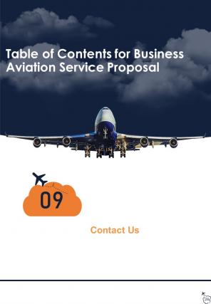 Business Aviation Service Proposal Sample Document Report Doc Pdf Ppt