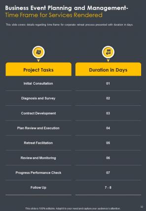 Business event planning and management proposal sample document report doc pdf ppt