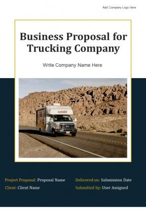 Business for trucking company proposal example document report doc pdf ppt