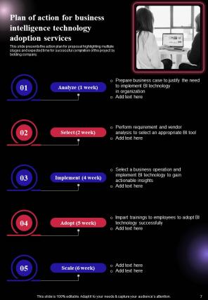 Business Intelligence Technology Adoption Proposal Report Sample Example Document Analytical Impressive