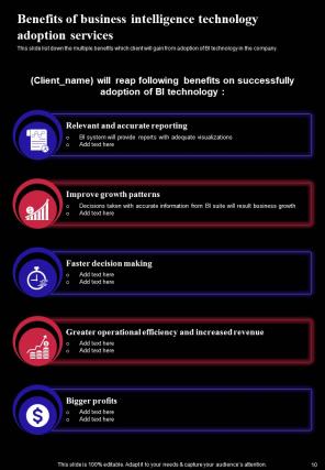 Business Intelligence Technology Adoption Proposal Report Sample Example Document Attractive Impressive