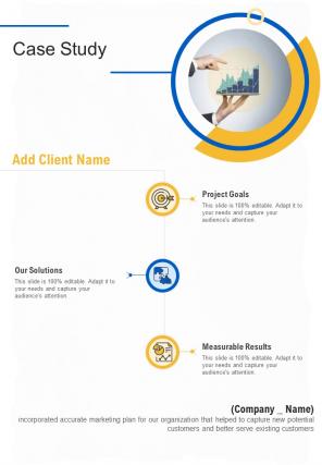 Case Study Online And Offline Marketing Proposal One Pager Sample Example Document