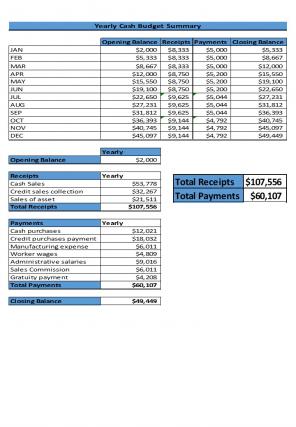 Cash Budget Excel Spreadsheet Worksheet Xlcsv XL Bundle Idea Compatible