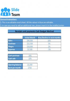 Cash Budget Excel Spreadsheet Worksheet Xlcsv XL Bundle Customizable Compatible