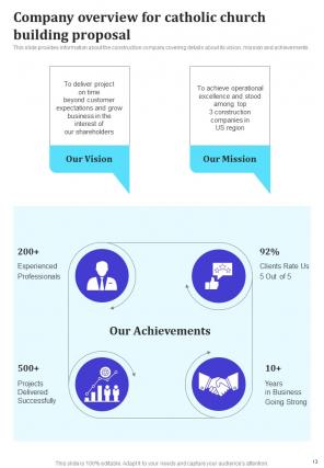 Catholic Church Building Proposal Report Sample Example Document