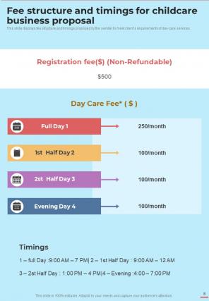 Childcare Business Proposal Report Sample Example Document