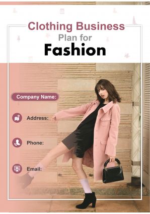 Clothing Business Plan For Fashion A4 Pdf Word Document