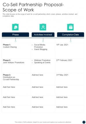 Co sell partnership proposal sample document report doc pdf ppt