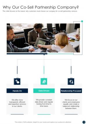 Co sell partnership proposal sample document report doc pdf ppt