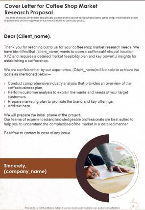 Coffee shop market research proposal example document report doc pdf ppt