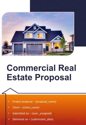 Commercial real estate proposal example document report doc pdf ppt