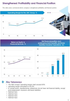 Commercial vehicle company annual reports pdf doc ppt document report template