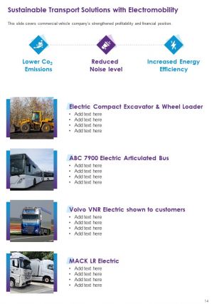 Commercial vehicle company annual reports pdf doc ppt document report template