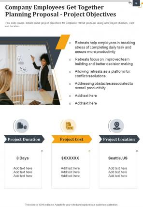 Company employees get together planning proposal example document report doc pdf ppt