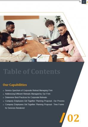 Company employees get together planning proposal example document report doc pdf ppt