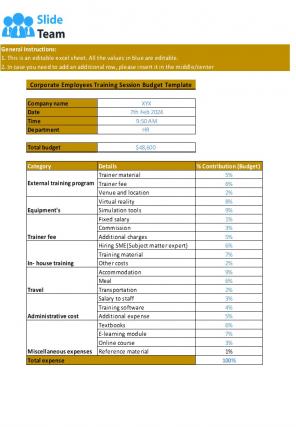 Corporate Budget Template Excel Spreadsheet Worksheet Xlcsv XL Bundle V Ideas Downloadable