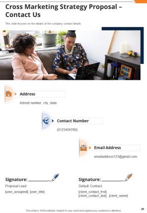 Cross marketing strategy proposal sample document report doc pdf ppt