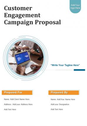 Customer engagement campaign proposal sample document report doc pdf ppt