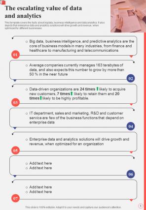 Data Analytics And BI Playbook Report Sample Example Document