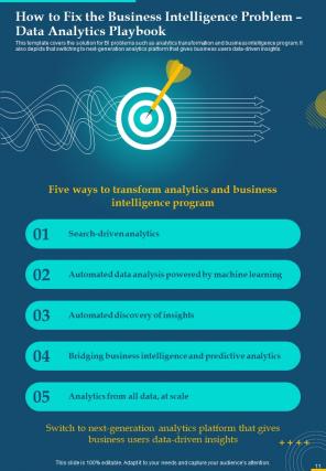 Data Analytics Playbook Report Sample Example Document