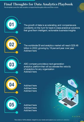 Data Analytics Playbook Report Sample Example Document