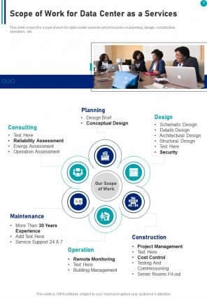 Data center as a service proposal example document report doc pdf ppt