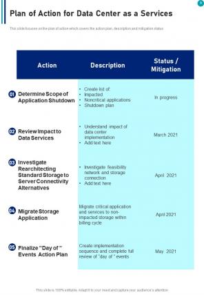 Data center as a service proposal example document report doc pdf ppt