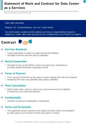 Data center as a service proposal example document report doc pdf ppt